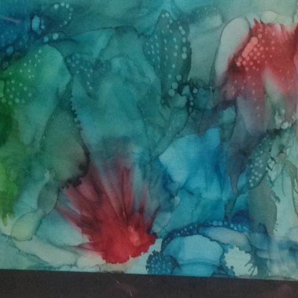 Alcohol Ink Painting.   \